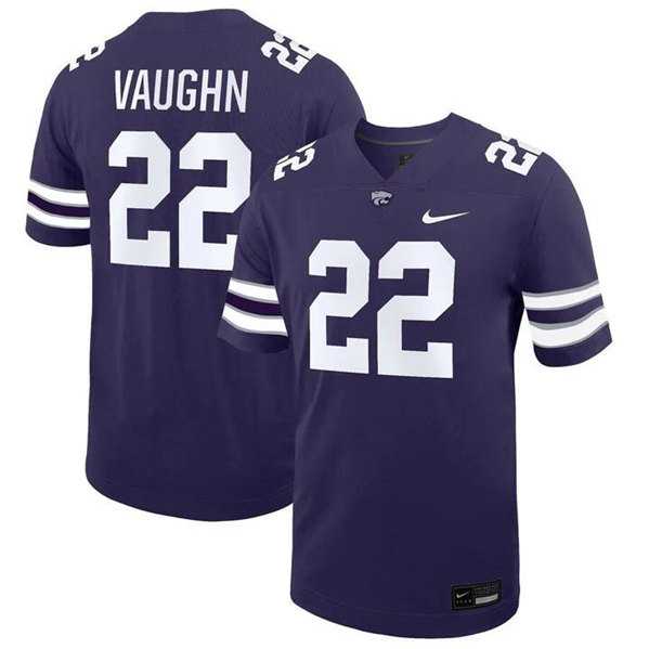 Men%27s Kansas State Wildcats #22 Deuce Vaughn Purple Stitched Jersey Dzhi